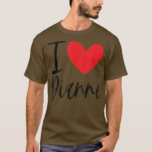 Camiseta Eu Amo Dianne Name Personalizar Menina Mulher BFF