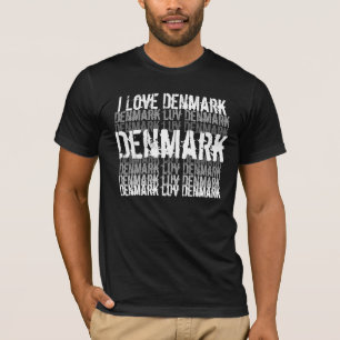 Camiseta Eu amo Dinamarca