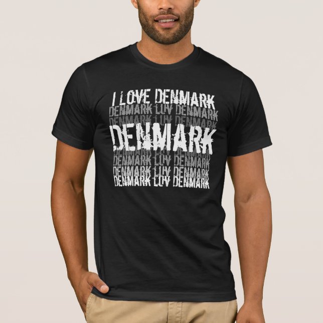 Camiseta Eu amo Dinamarca (Frente)