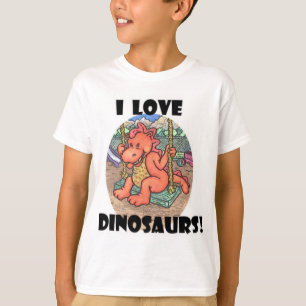 Camiseta Eu amo dinossauros!