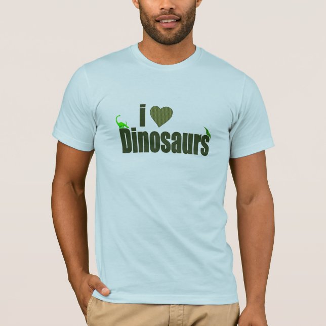 Camiseta Eu amo dinossauros (Frente)