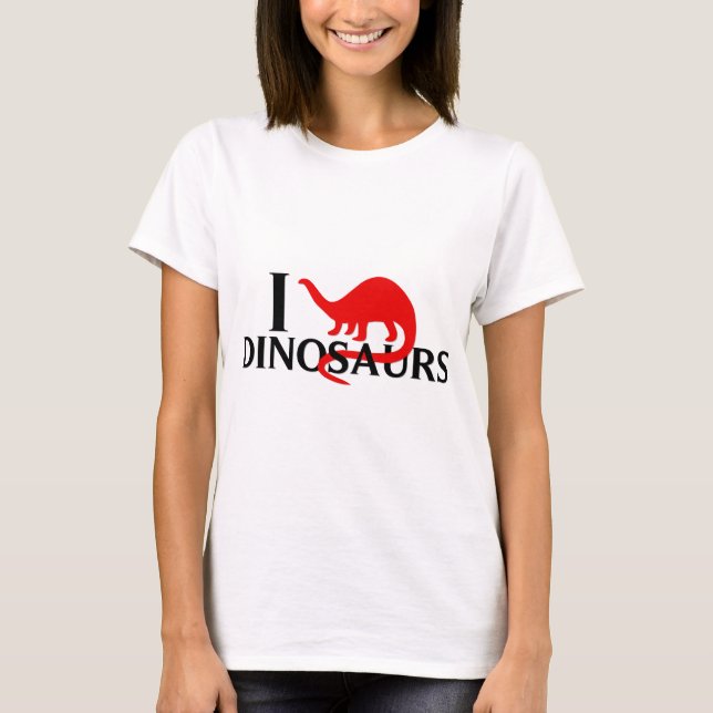 Camiseta Eu amo dinossauros (Frente)