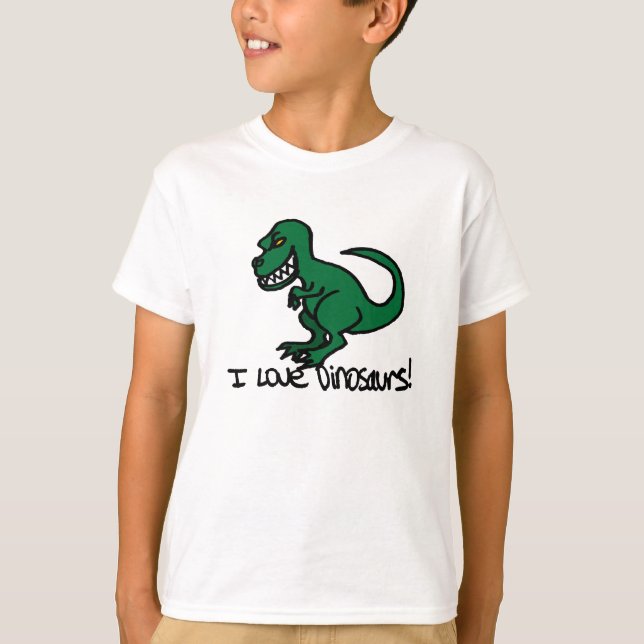 Camiseta Eu amo dinossauros! (Frente)