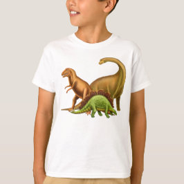 Camiseta Eu Amo Dinossauros Crianças T-Shirt