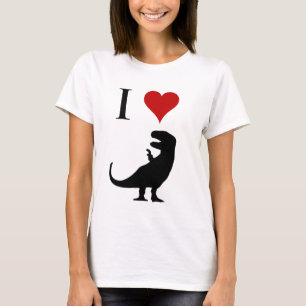Camiseta Eu amo dinossauros - T-Rex