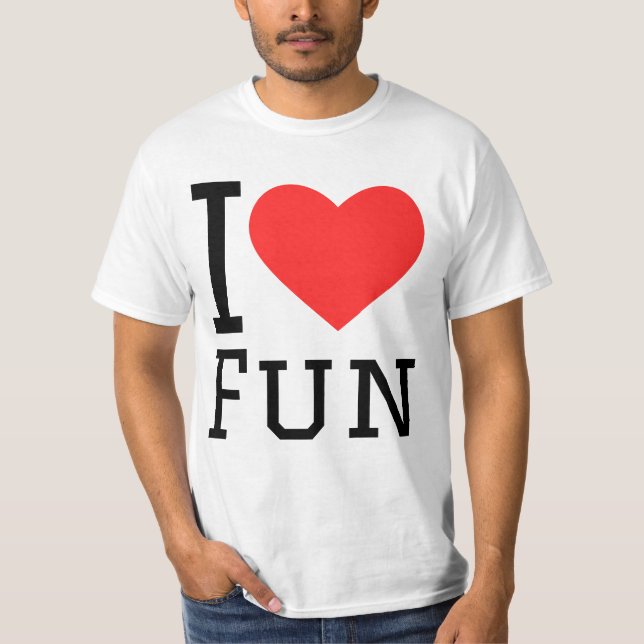 Camiseta Eu amo diversão (Frente)