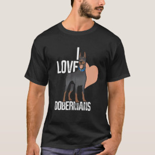 Camiseta Eu Amo Dobermans Cachorro Pet Doberman