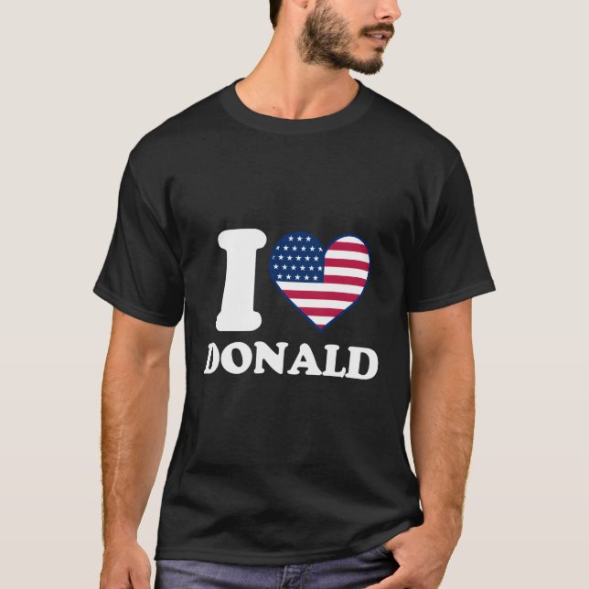 Camiseta Eu Amo Donald I He Donald (Frente)