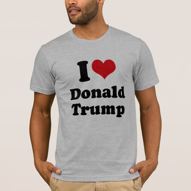 Camiseta Eu amo Donald Trump para o presidente - .png (Frente)