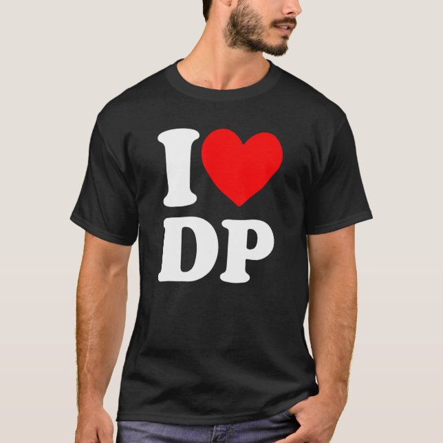 Camiseta Eu amo DP coração DP (Frente)