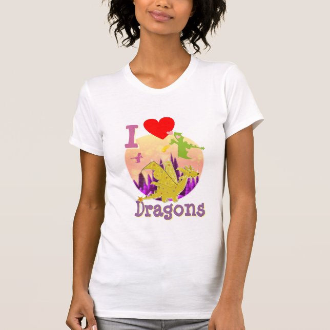 Camiseta Eu amo dragões (Frente)