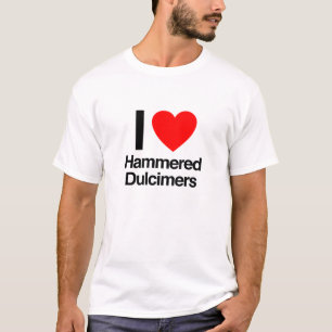 Camiseta eu amo Dulcimers martelados