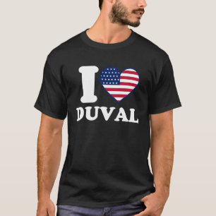 Camiseta Eu amo Duval eu coração Duval