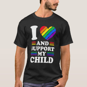 Camiseta Eu Amo E Apoio Meu Filho Gay Lésbico Arco-Íris Pr