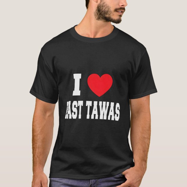Camiseta Eu Amo East Tawas (Frente)