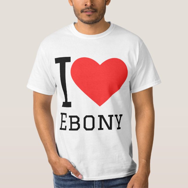 Camiseta Eu amo ébano (Frente)