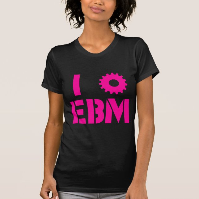 Camiseta EU AMO EBM Rosa Quente (Frente)