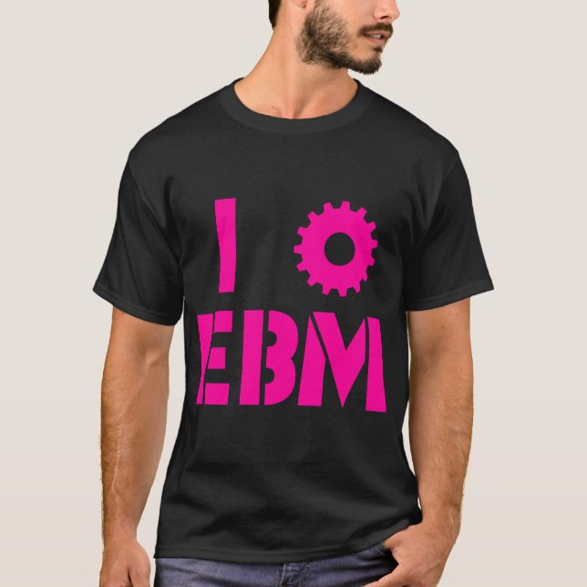 Camiseta EU AMO EBM Rosa Quente (Frente)