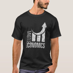 Camiseta Eu amo economia Macro Micro Economist Economia 1
