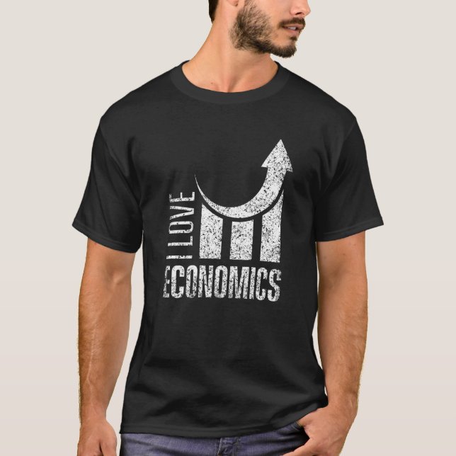 Camiseta Eu amo economia Macro Micro Economist Economia 1 (Frente)