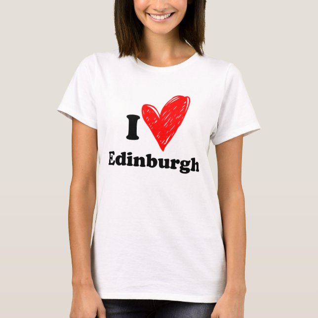 Camiseta Eu amo Edimburgo (Frente)