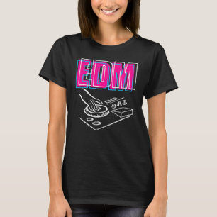 Camiseta Eu Amo Edm Para Festas E Festivais Desenhados Vint