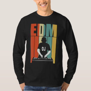 Camiseta Eu Amo Edm Para Festas E Festivais Desenhados Vint