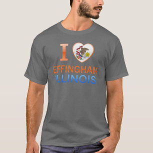 Camiseta Eu amo Effingham, IL