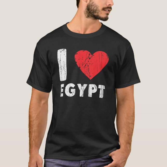 Camiseta Eu amo Egito I Heart Egypt Family Viagem Egypt Fla (Frente)