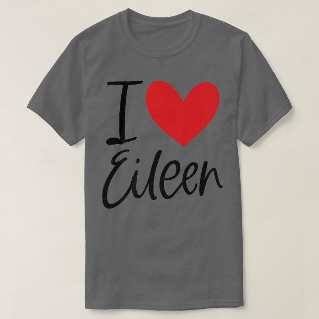 Camiseta Eu Amo Eileen Name Personated Girl Woman Bff Fri (Frente do Design)