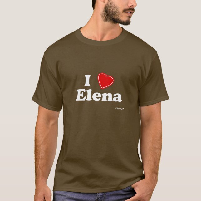 Camiseta Eu amo Elena (Frente)