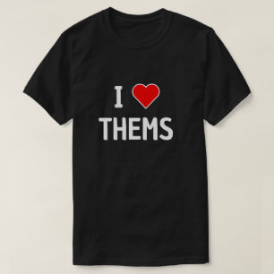 CAMISETA EU AMO ELES, PRONOMES ELES DELAS