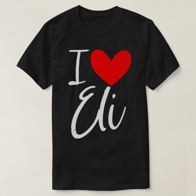 Camiseta Eu Amo Eli Nome Menina Personalizada Mulher Amiga  (Frente do Design)