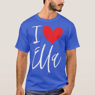 Camiseta Eu Amo Ella Name Personalizado Mulher BFF Frien