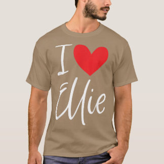 Camiseta Eu Amo Ellie Name Personalised Girl Woman Bff Frie