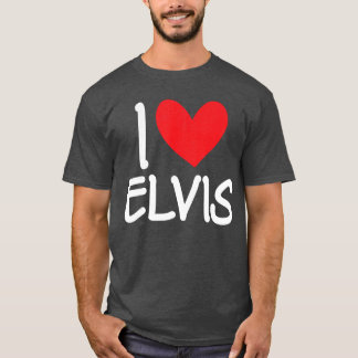 Camiseta Eu Amo Elvis Nome Personalizado Homem Cara BFF Ami