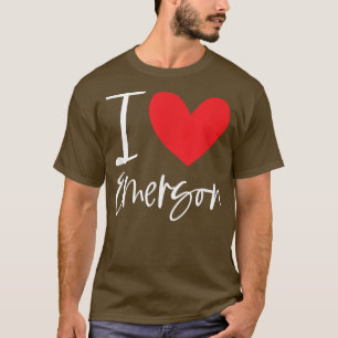 Camiseta Eu Amo Emerson Name Personalizar Menina Mulher BFF