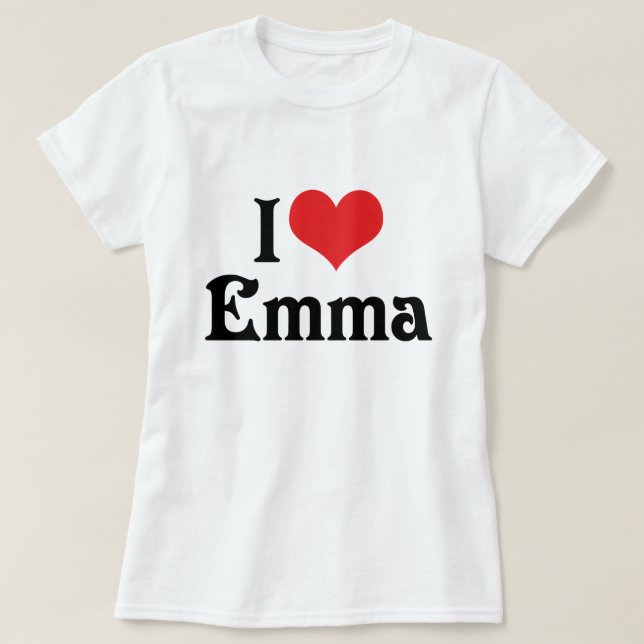 Camiseta Eu Amo Emma (Frente do Design)