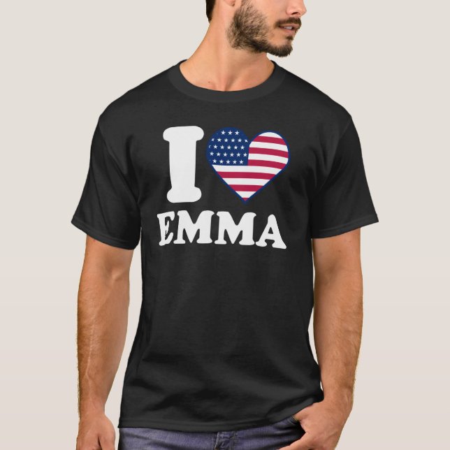 Camiseta Eu amo Emma, eu amo Emma (Frente)