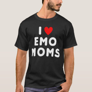 Camiseta Eu Amo Emo Mães Engraçado Coração Vermelho