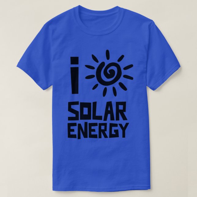 Camiseta Eu amo energia solar (Frente do Design)