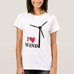 Camiseta eu amo energias eólicas