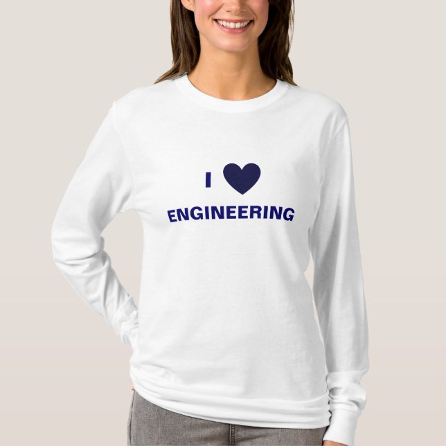 Camiseta Eu Amo Engenharia (Frente)