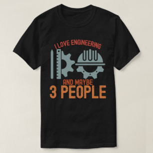 Camiseta Eu Amo Engenharia e Talvez 3 Pessoas