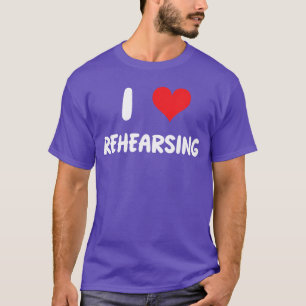 Camiseta Eu Amo Ensaiar Teatro Atuação Ator Atriz Show