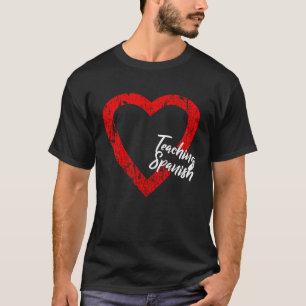 Camiseta Eu Amo Ensinar Espanhol Dia dos Namorados Espanhol