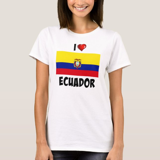 Camiseta Eu Amo Equador (Frente)