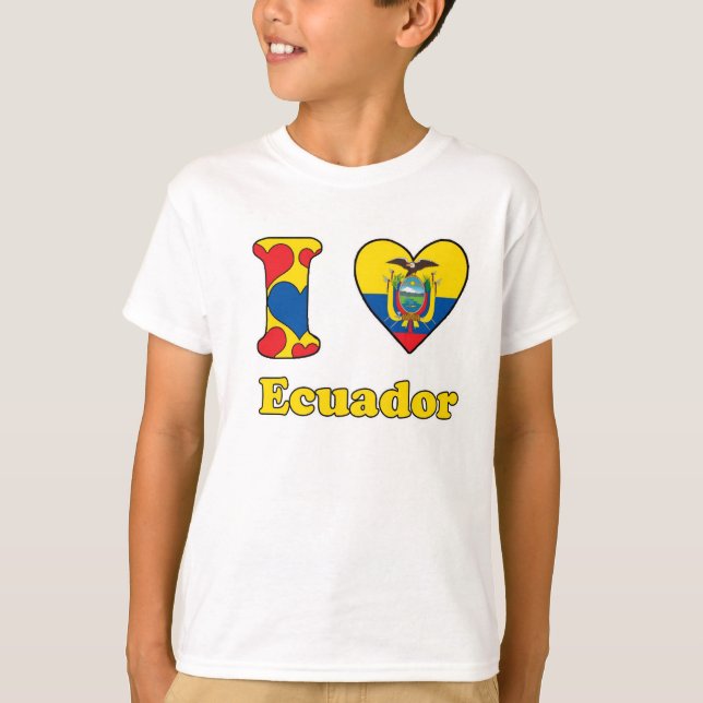 Camiseta Eu amo Equador (Frente)