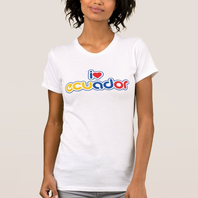 Camiseta eu amo Equador (Frente)