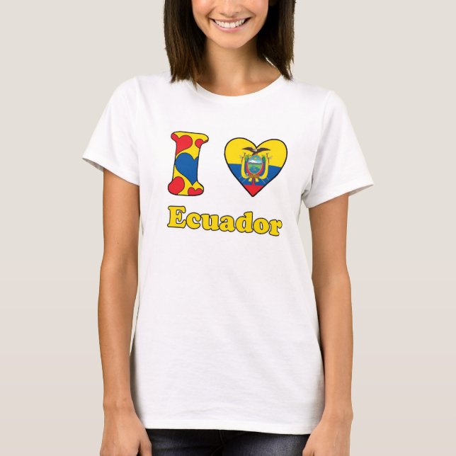 Camiseta Eu amo Equador (Frente)